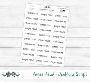 Pages Read (JenPlans)
