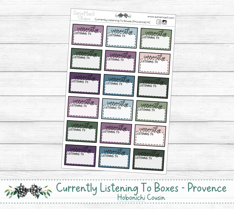 Currently Listening To Boxes (Provence) Hobonichi Cousin