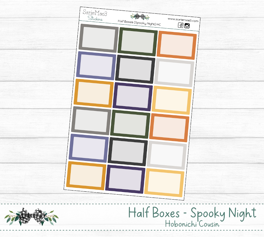 Half Boxes (Spooky Night) Hobonichi Cousin