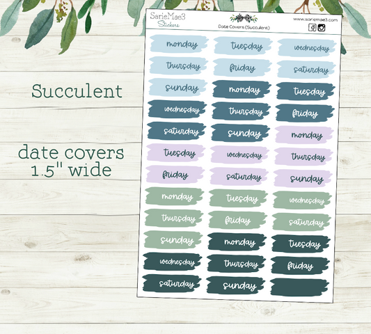 Date Covers (Succulent)