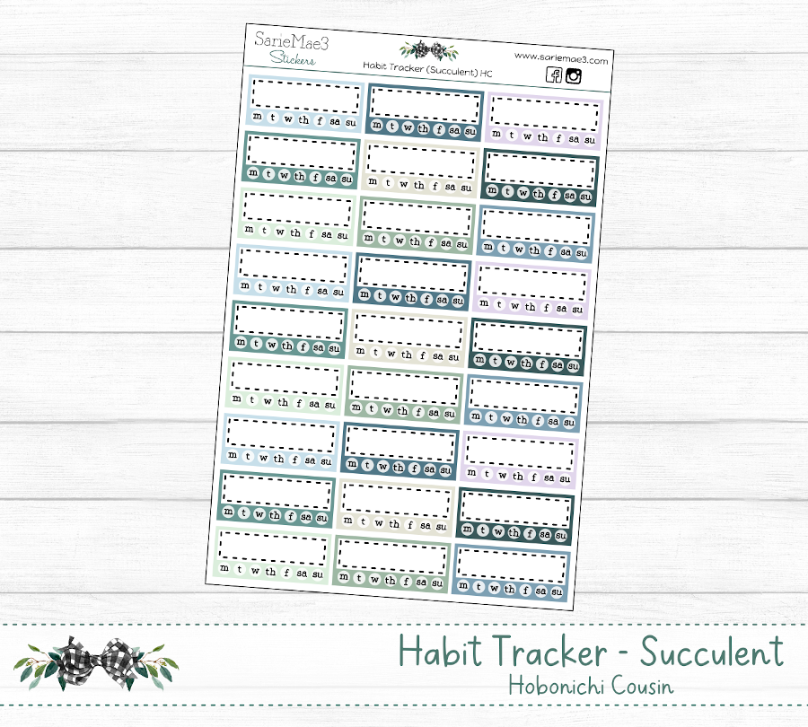 Habit Tracker (Succulent) Hobo Cousin