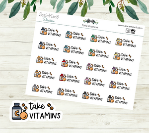 Take Vitamins Icons