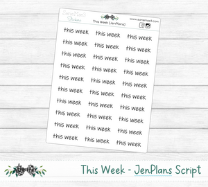 This Week (JenPlans)